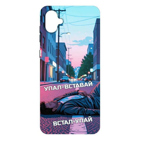 Изображение товара Чехол для смартфона, телефона Krutoff Soft Case Упал-вставай Galaxy A04e (A042) черный