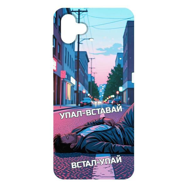 Изображение товара Чехол для смартфона, телефона Krutoff Soft Case Упал-вставай Galaxy A04 (A045) черный