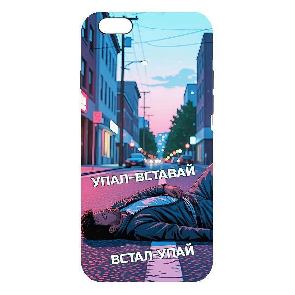 Изображение товара Чехол для смартфона, телефона Krutoff Soft Case Упал-вставай iPhone 6 Plus/6sPlus Black