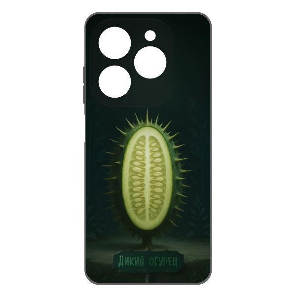 Изображение товара Чехол для смартфона, телефона Krutoff Soft Case Дикий огурец TECNO Spark 20 Pro черный