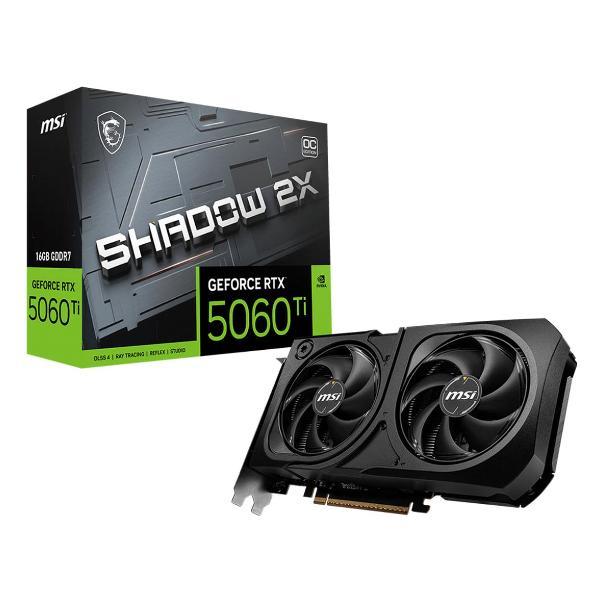 Изображение товара Видеокарта MSI RTX5060Ti SHADOW 2X OC PLUS 16GB GDDR7 128bit 3xD Изображение товара Видеокарта MSI RTX5060Ti SHADOW 2X OC PLUS 16GB GDDR7 128bit 3xD