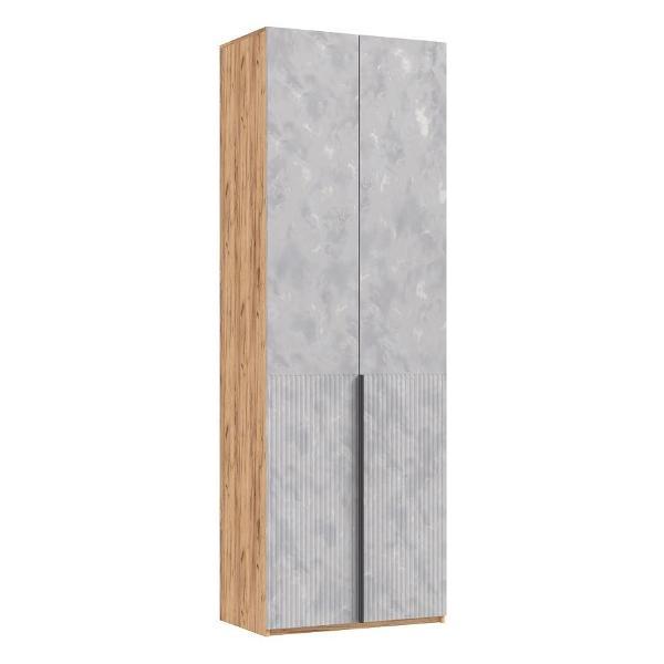 Изображение товара Шкаф распашной МИФ Мебель 2-х створчатый со штангой и полками внутри, Крафт золотой/Мальта Изображение товара Шкаф распашной МИФ Мебель 2-х створчатый со штангой и полками внутри, Крафт золотой/Мальта