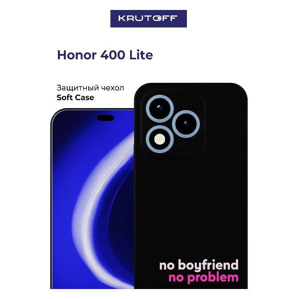 Изображение товара Чехол для смартфона Krutoff Honor 400 Lite черный стильный и надежный