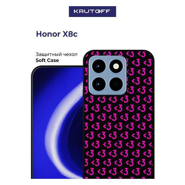 Изображение товара Чехол для смартфона Krutoff Honor X8c черный защитный стильный