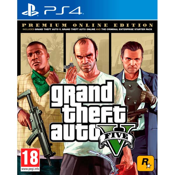 Видеоигра для PS4 . Grand Theft Auto V. Premium Online Edition