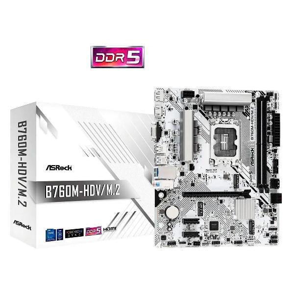 Изображение товара Материнская плата ASRock B760M-HDV/M.2 (LGA1700, mATX)