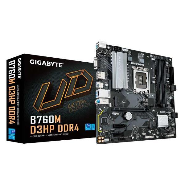 Изображение товара Материнская плата GIGABYTE B760M D3HP DDR4 (LGA1700, mATX) Изображение товара Материнская плата GIGABYTE B760M D3HP DDR4 (LGA1700, mATX)