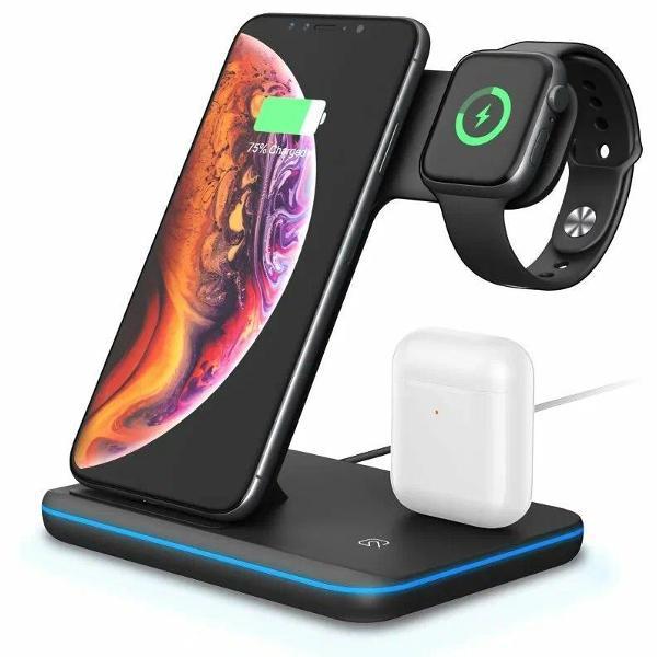 Изображение товара Беспроводное зярядное устройство WJB Беспроводная зарядная станция 3 в 1