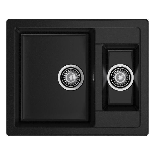Изображение товара Раковина для кухни GranFest QUADRO 610K, черный Изображение товара Раковина для кухни GranFest QUADRO 610K, черный