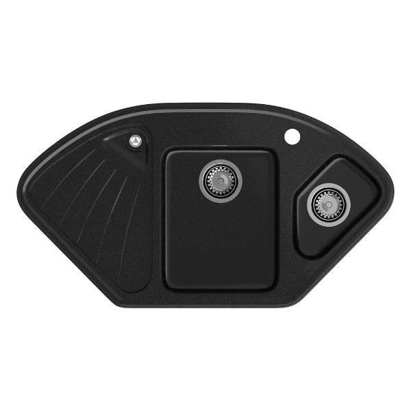 Изображение товара Раковина для кухни GranFest CORNER 1040E, черный Изображение товара Раковина для кухни GranFest CORNER 1040E, черный
