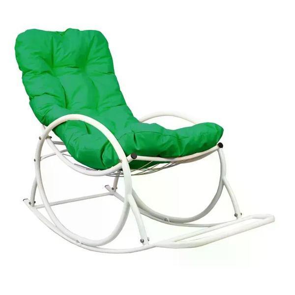 Изображение товара Кресло M-Group Кресло-качалка белое, зеленая