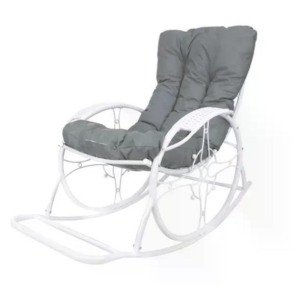 Изображение товара Кресло M-Group Кресло-качалка ЛЮКС белое, серая