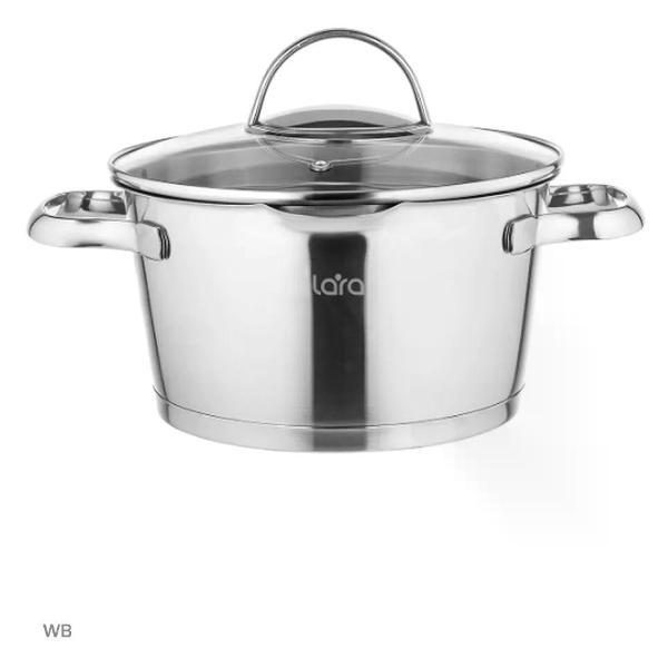 Изображение товара Кастрюля Lara нержавеющая с крышкой LR02-514