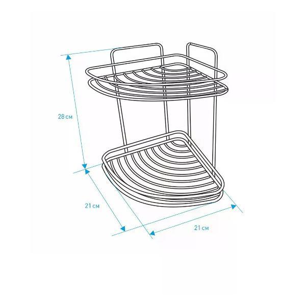 Изображение товара Полка для ванной vanstore Полка в ванную угловая