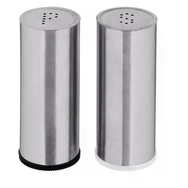 Изображение товара Набор для специй нет бренда Солонка + перечница 8х3 см нержавеющая сталь