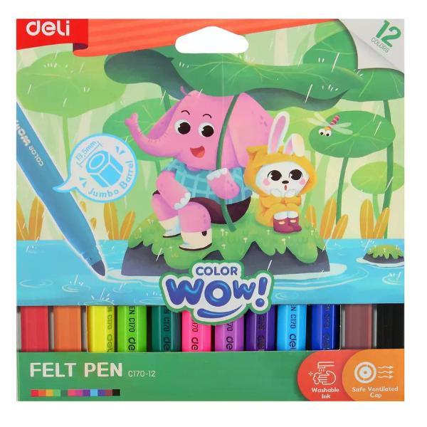 Изображение товара Фломастер No Name Фломастеры смываемые 12 цветов