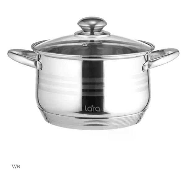 Изображение товара Кастрюля Lara нержавеющая с крышкой LR02-583