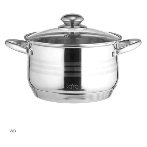 Изображение товара Кастрюля Lara нержавеющая с крышкой LR02-582