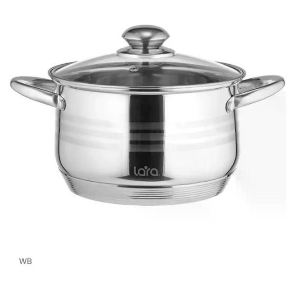 Изображение товара Кастрюля Lara нержавеющая с крышкой LR02-580