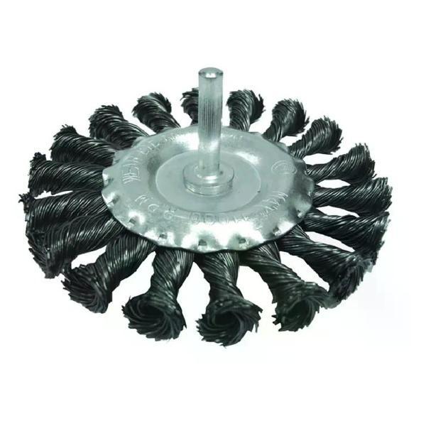 Изображение товара Сверло Biber Щетка-крацовка дисковая витая 75 мм для дрели