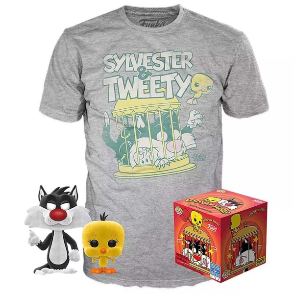 фото Футболка funko pop and tee: looney tunes: sylvester&tweety (m)