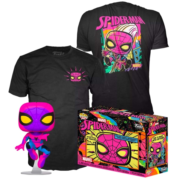 фото Футболка funko pop and tee: marvel: spider-man black light (xl)