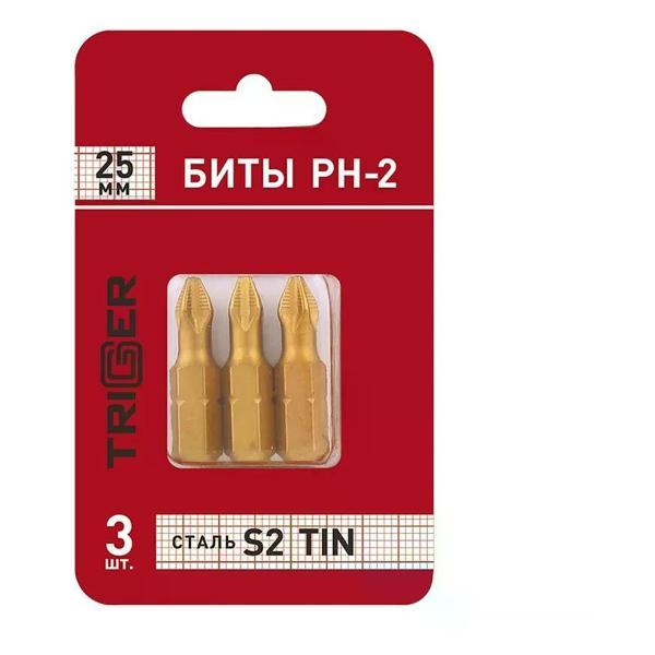 Изображение товара Шуруповерт Trigger Биты для шуруповерта PH-2 25 мм TIN 3 шт.