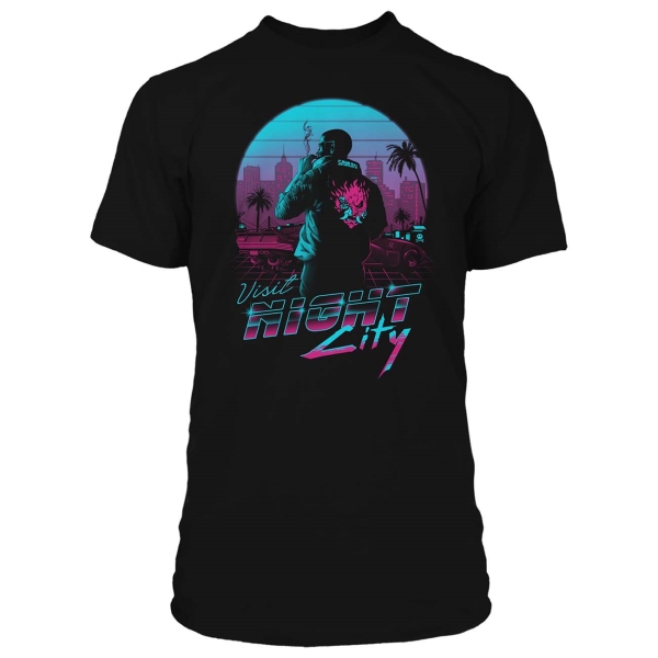 фото Футболка cyberpunk 2077 destination night city premium black (xl)