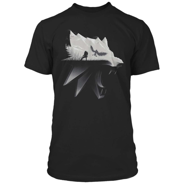 фото Футболка the witcher 3 wolf silhouette premium (xl)