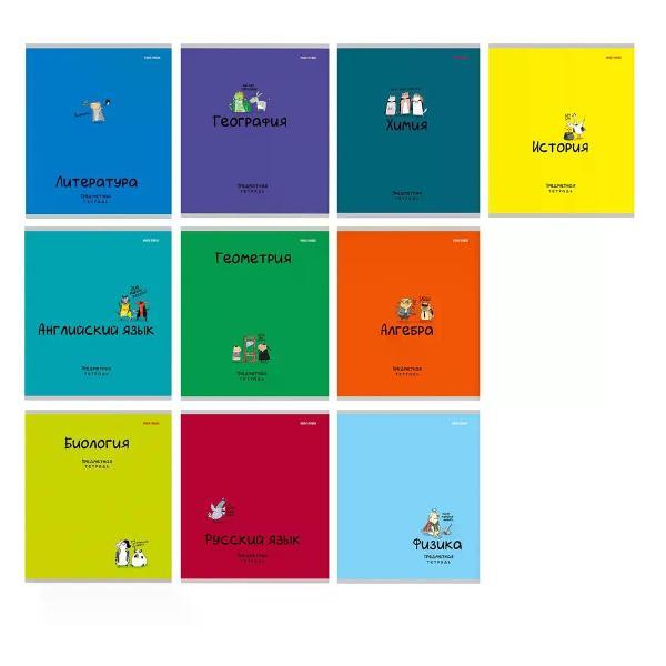 Изображение товара Сменный блок для тетради нет бренда Комплект тетрадей предметных 10 шт, 48 листов