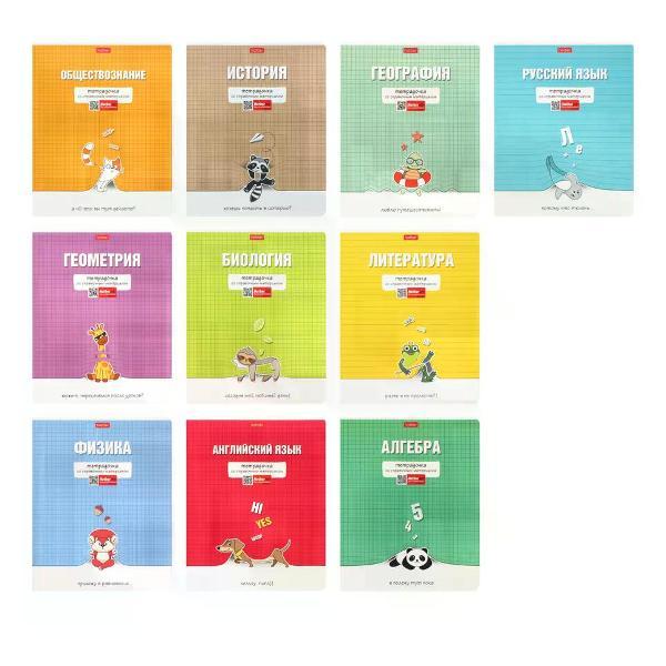 Изображение товара Сменный блок для тетради Hatber Комплект тетрадей предметных 10 шт, 48 листов