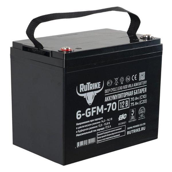Изображение товара Аккумулятор для ИБП Rutrike Rutrike 6-GFM-70 (12V75A/H C20)