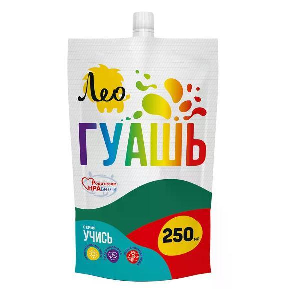 Изображение товара Краска штемпельная Лео Гуашь художественная 250 мл изумрудная