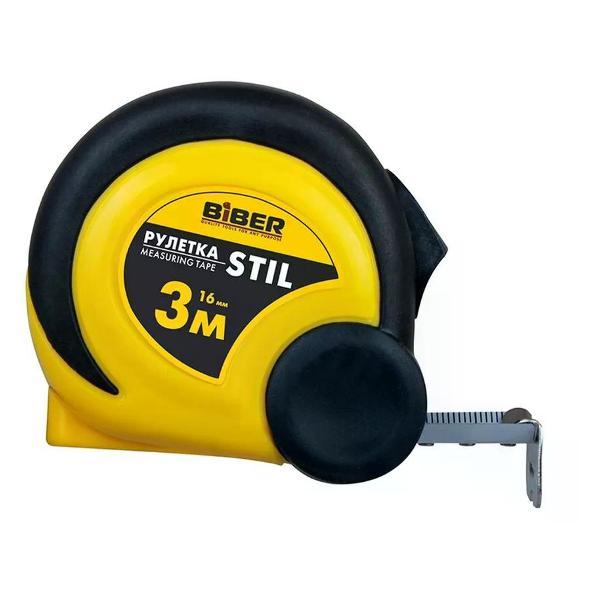 Изображение товара Дальномер лазерный и рулетка No Name Рулетка Biber 40081 STIL 3 м/16 мм