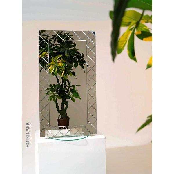 Изображение товара Зеркало HotGlass Зеркало прямоугольное с гравировкой ромбы