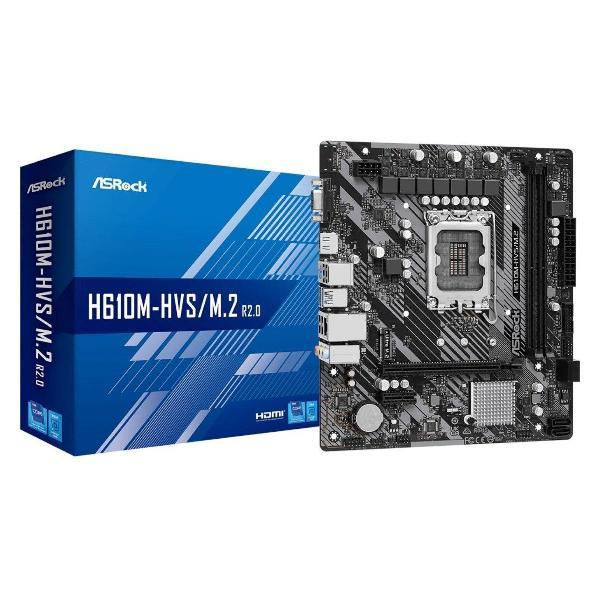 Изображение товара Материнская плата ASRock H610M-HVS/M.2 R2.0 (LGA1700, mATX)