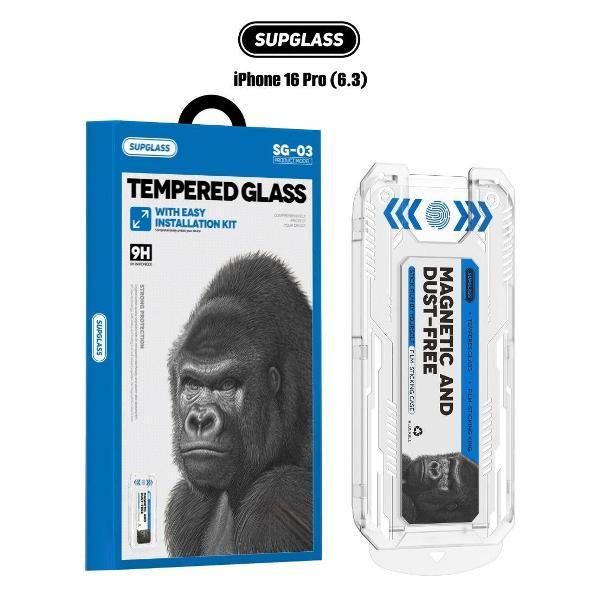 Изображение товара Безрамочное стекло SUPGLASS iPhone 16 Pro (6.3) с автоустановкой