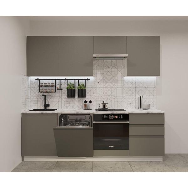 Изображение товара Кухня модульная Кухни РМ КГ Лайн Обсидиан, 2400 мм