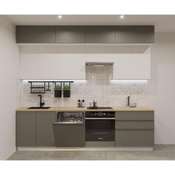 Изображение товара Кухня модульная Кухни РМ КГ Лайн Обсидиан/Тальк, 2800 мм