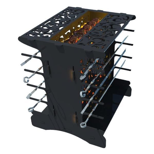 Изображение товара Мангал Нет бренда Верикальный для решетки и шампуров