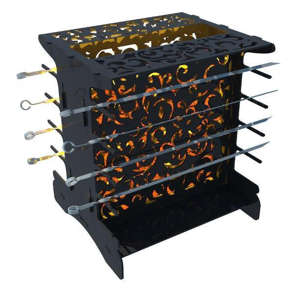 Изображение товара Мангал Нет бренда для под решетку и шампура вертикальный т. 4мм