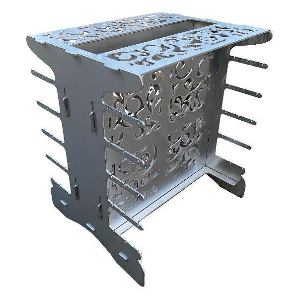 Изображение товара Мангал Нет бренда из нержавейки вертикальный 4мм под решетку и шампура