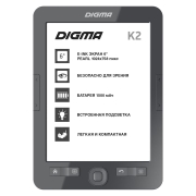 Изображение товара Электронная книга Digma K2 темно-серый