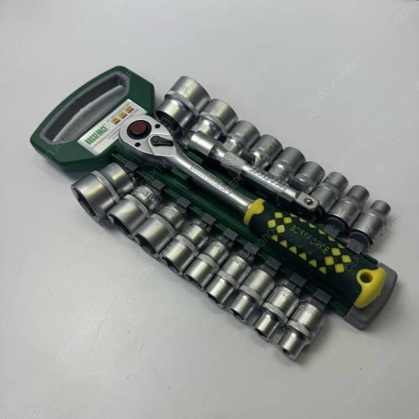 Изображение товара Набор автомобильных инструментов BOSSFORCE Набор головок с трещеткой