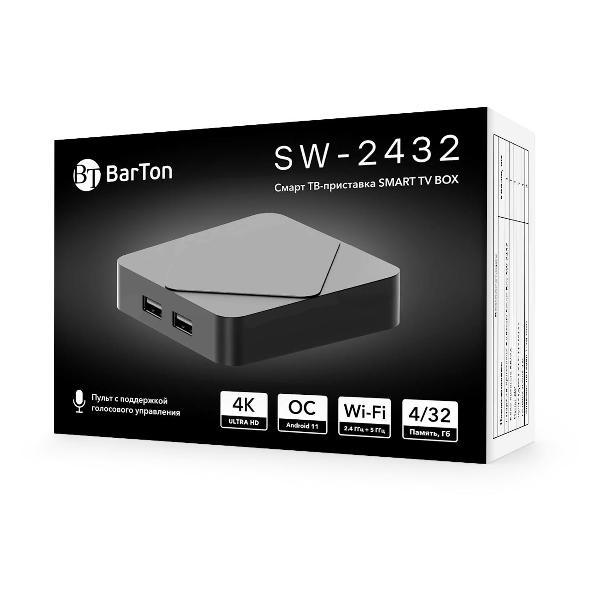Изображение товара Мультимедийная приставка BarTon SW-2432 4K с Android 11 и Miracast