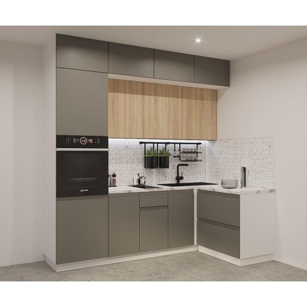 Изображение товара Кухня модульная Кухни РМ КГ Лайн Обсидиан, 2400х1400 мм