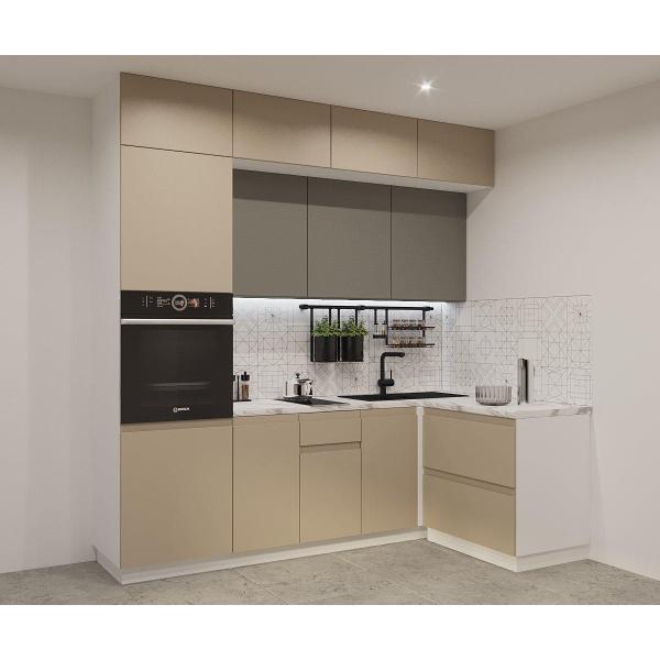 Изображение товара Кухня модульная Кухни РМ КГ Лайн Пикрит/Обсидиан, 2400х1400 мм