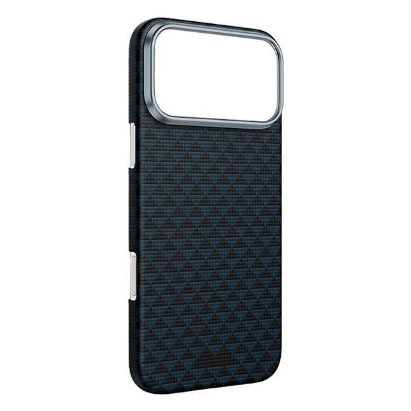 Изображение товара Чехол для смартфона, телефона Keephone Apple iPhone 17 Pro Кевлар PARIS MagSafe Карбон арамидное волокно 1500D, 38 шт. магнитов N52-10Н Синий