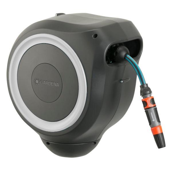 Изображение товара Катушка для шланга Gardena Катушка со шлангом настенная автоматическая RollUp S (белый цвет)