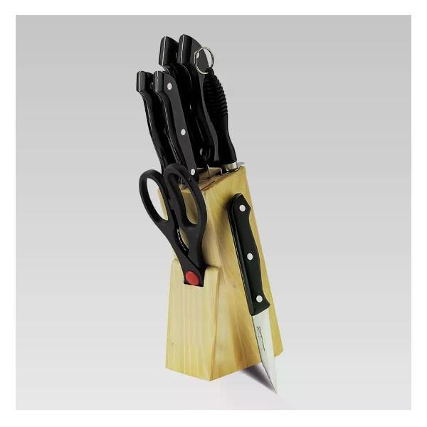 Изображение товара Нож кухонный Maestro Набор ножей Maestro MR-1402 Basic пластиковые ручки 8пр. Изображение товара Нож кухонный Maestro Набор ножей Maestro MR-1402 Basic пластиковые ручки 8пр.